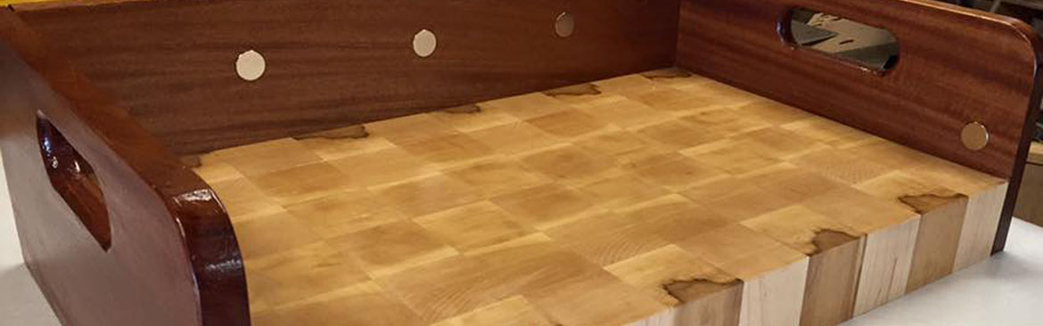 Multi-colored Butcher block.